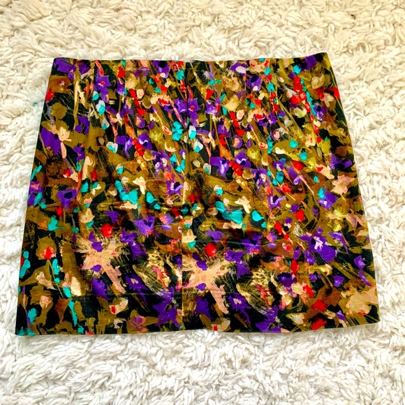 J. CREW Stretch Pattern Skirt SZ 10 - Picture 2 of 4